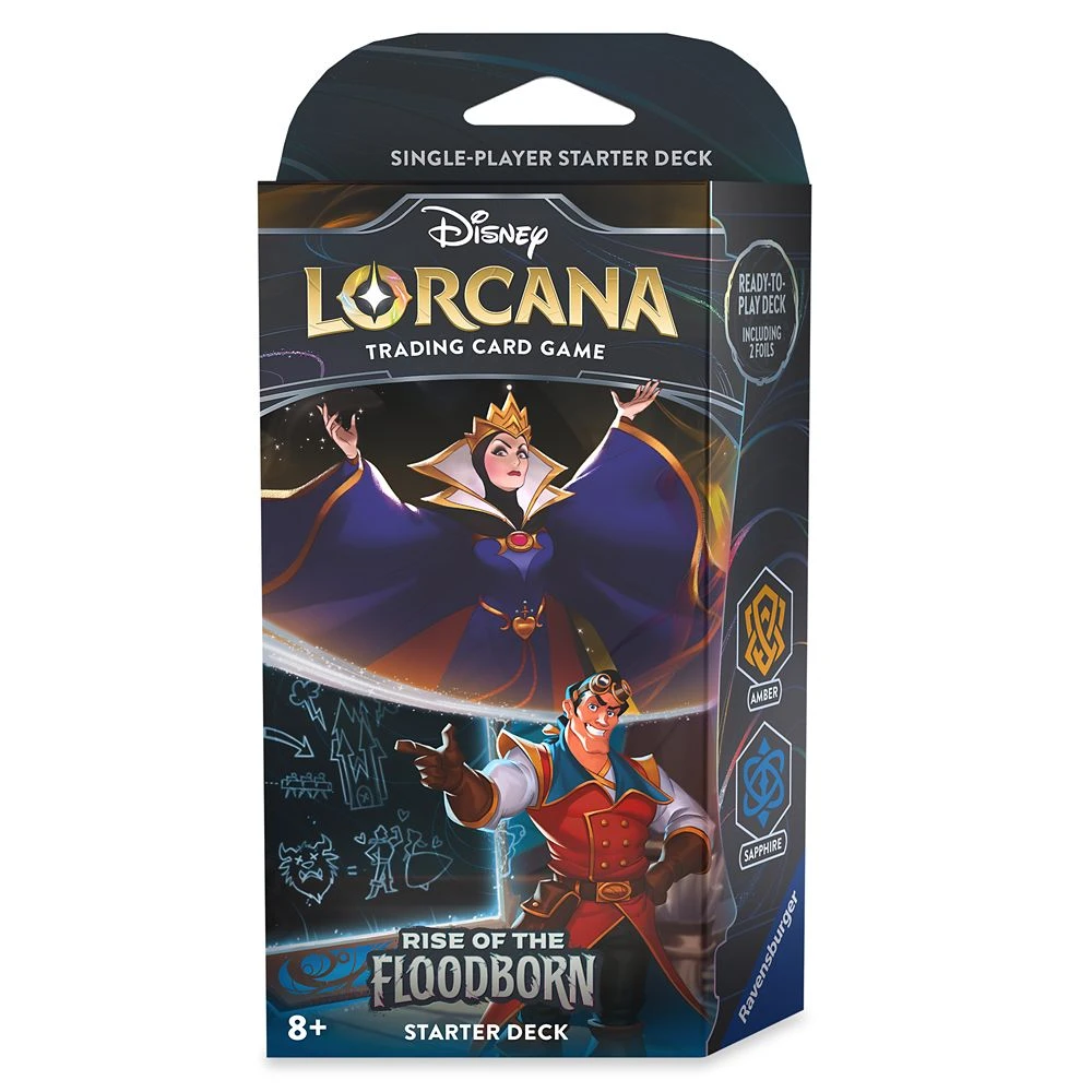 Disney Lorcana Trading Card Game By Ravensburger β Rise Of The Floodborn β Starter Deck β Evil Queen And Gaston - Image 2