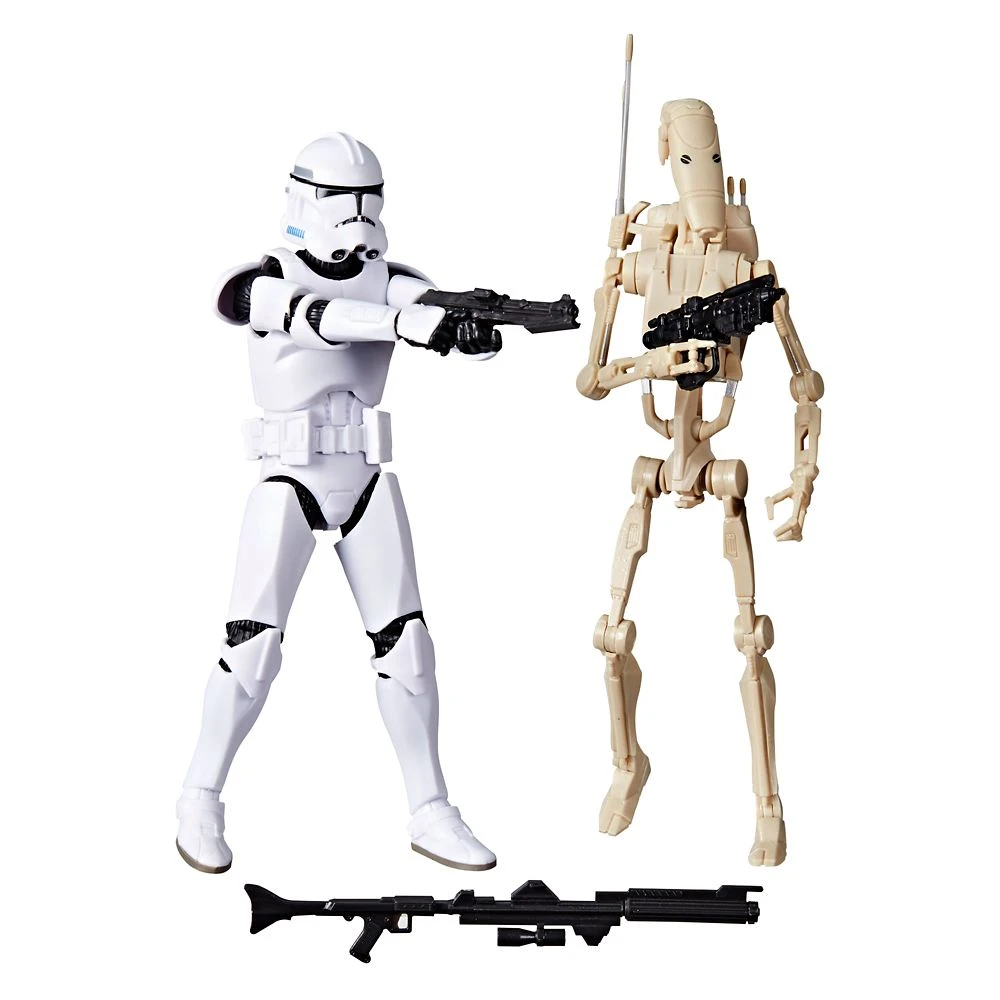 Disney Phase II Clone Trooper And Battle Droid Action Figure Set β Star Wars: The Clone Wars β The Black Series - Image 2