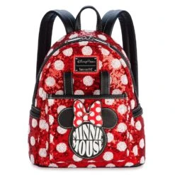 Disney Minnie Mouse Sequin Polka Dot Loungefly Mini Backpack