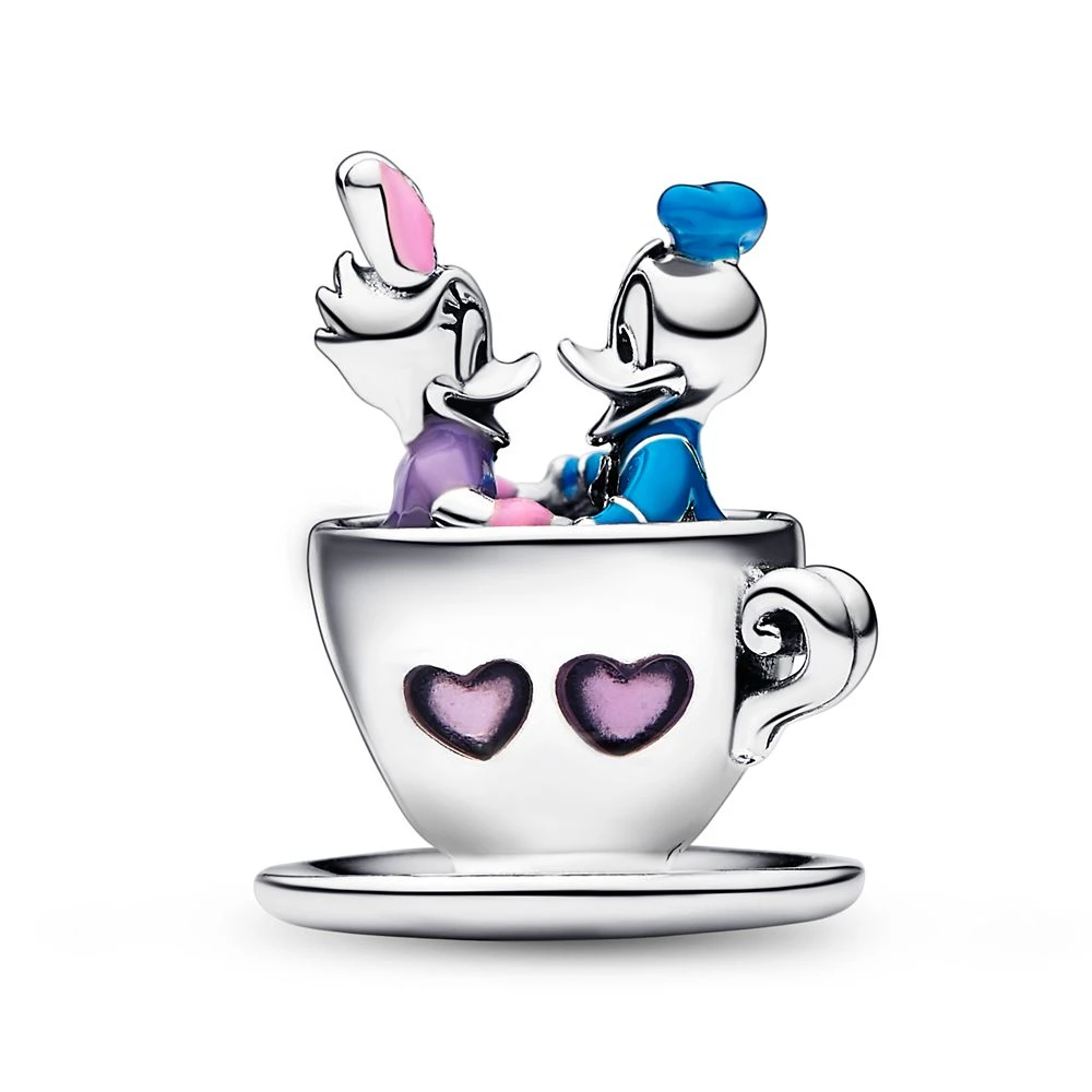 Donald Duck And Daisy Duck Teacup Charm By Pandora β Mad Tea Party β Disney Parks - Image 3