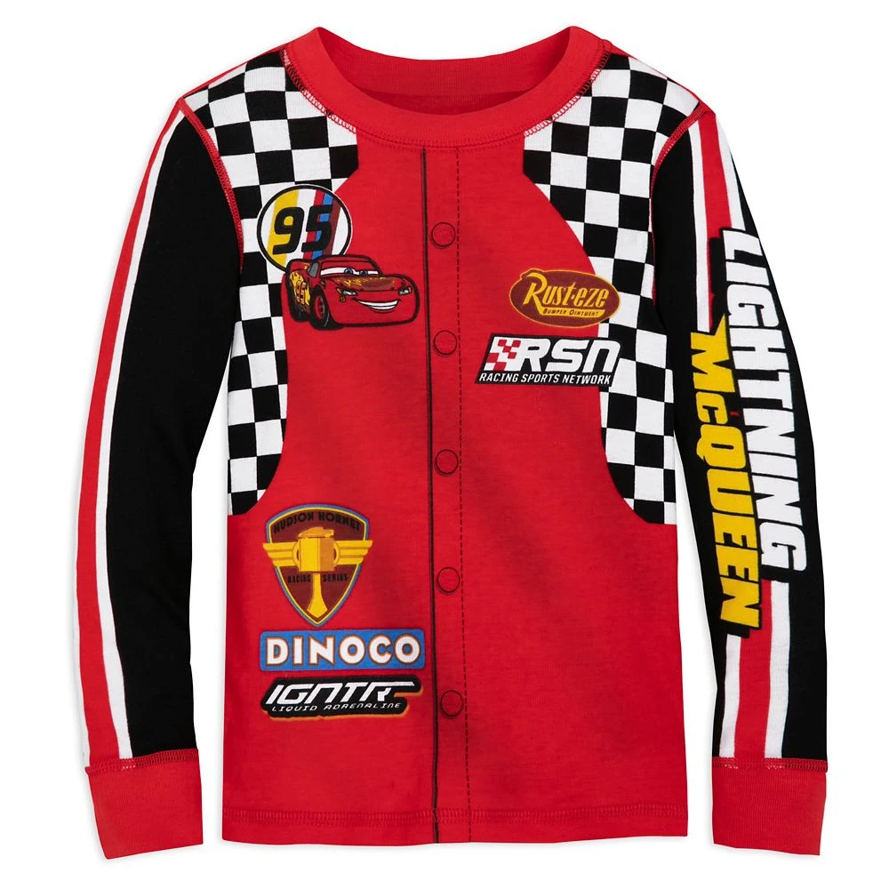 Disney Lightning McQueen Racing Suit Costume PJ PALS For Kids β Cars - Image 2