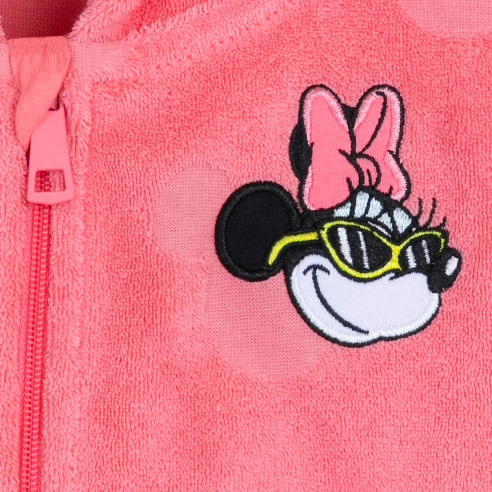 Disney Mickey And Minnie Mouse Burnout Zip Hoodie For Girls - Image 4