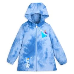 Disney Frozen Tie-Dye Hooded Rain Jacket For Girls