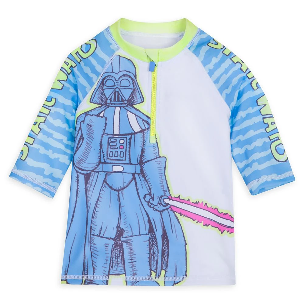 Disney Darth Vader Half-Zip Rash Guard For Kids β Star Wars