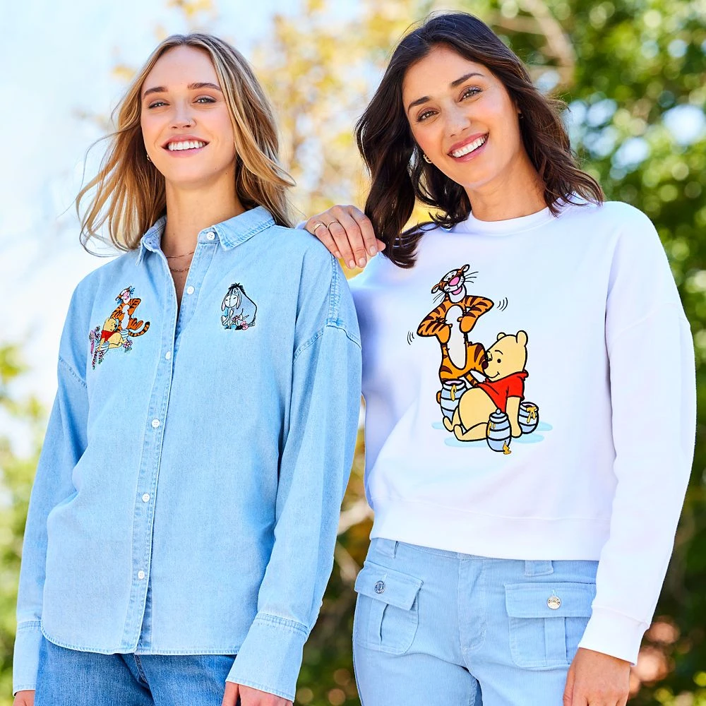 Disney Winnie The Pooh And Tigger Semi-Cropped Sweatshirt For Women - Image 2