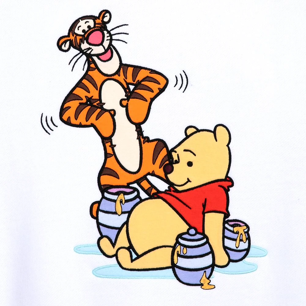 Disney Winnie The Pooh And Tigger Semi-Cropped Sweatshirt For Women - Image 3