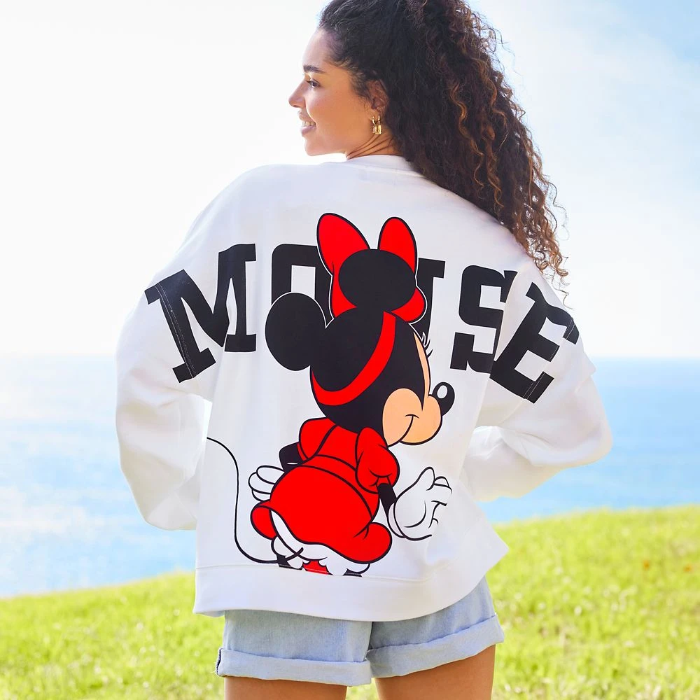 Disney Minnie Mouse Back To Front Pullover Sweatshirt For Women - Image 5