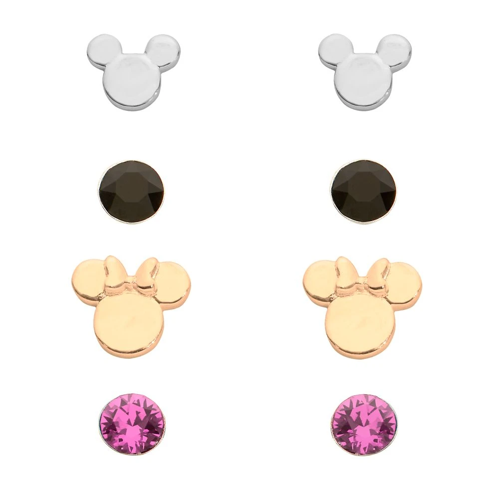 Disney Mickey And Minnie Mouse Earring Set