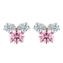 Disney Minnie Mouse Earrings For Kids By CRISLU β Pink