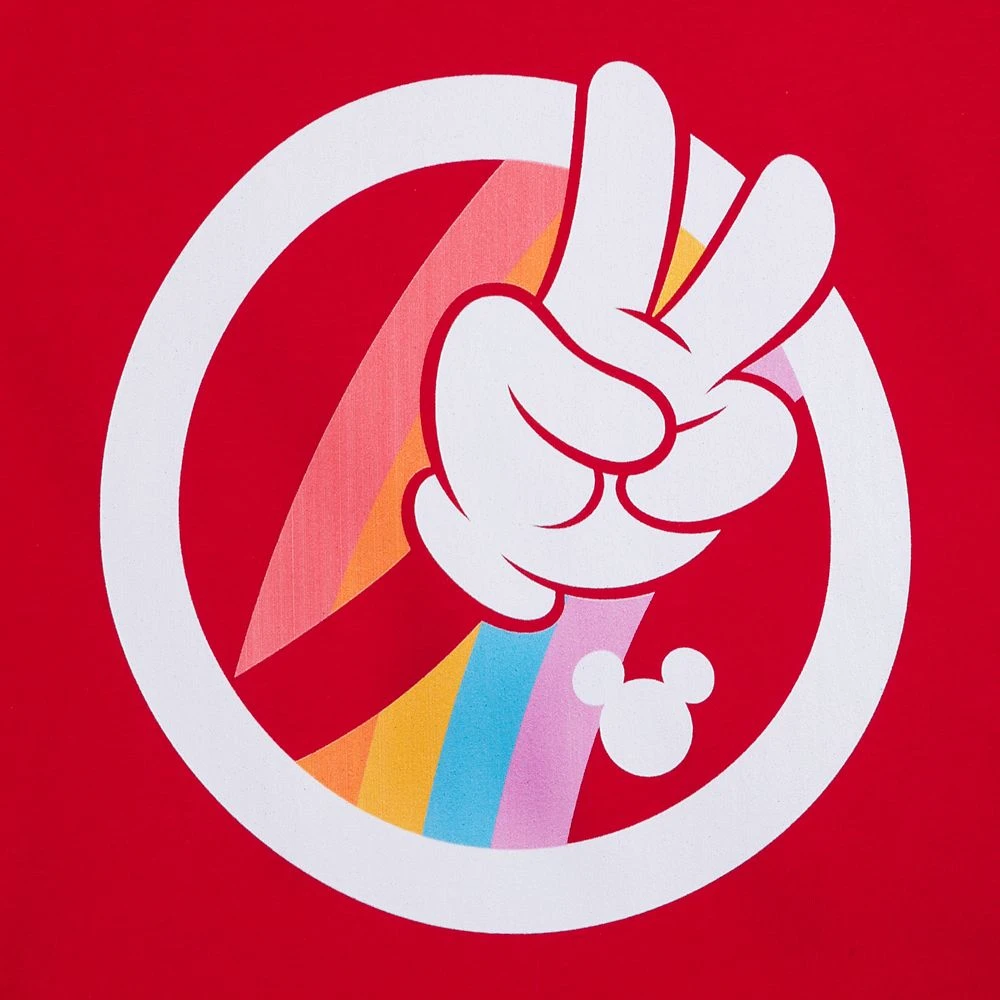 Mickey Mouse Peace Sign T-Shirt For Adults β Disney Pride Collection - Image 2