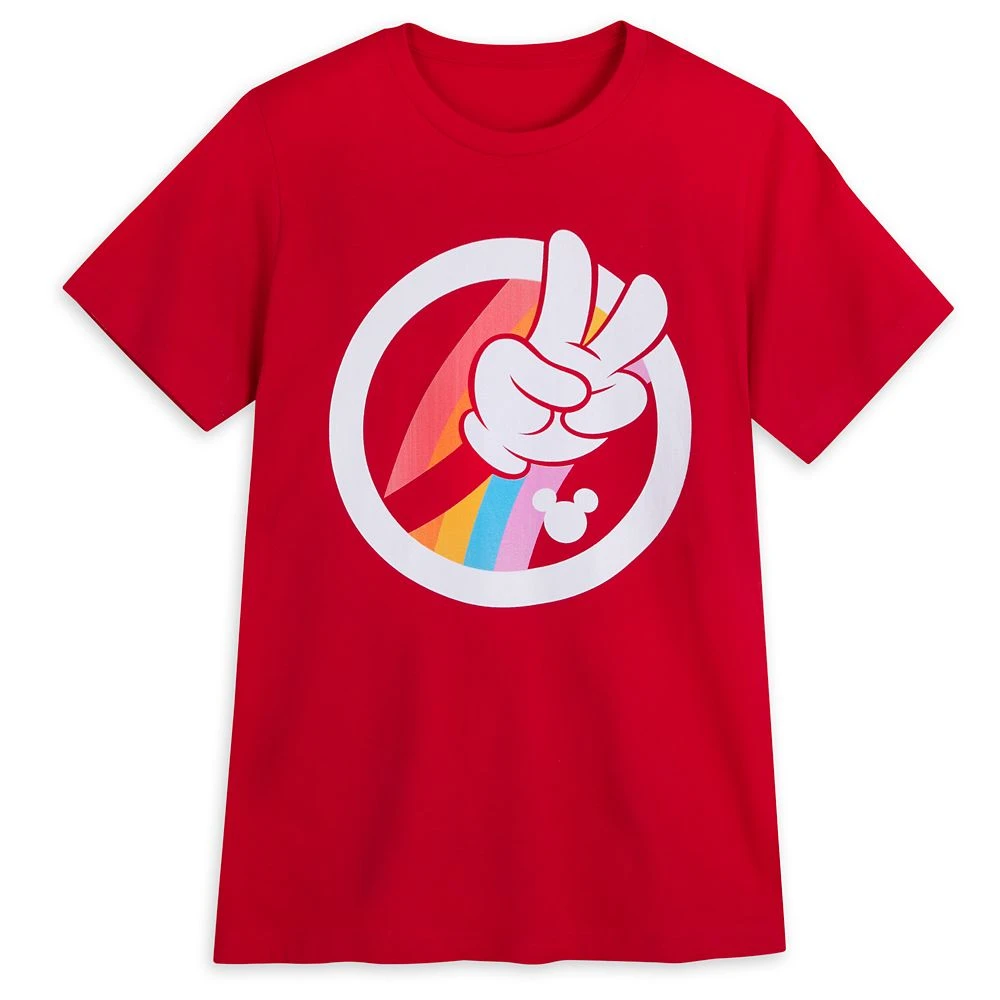 Mickey Mouse Peace Sign T-Shirt For Adults β Disney Pride Collection